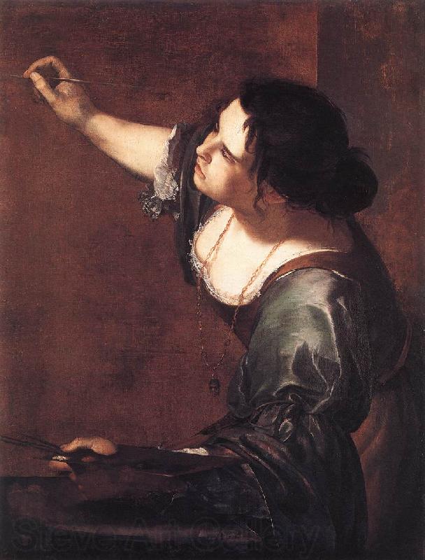 GENTILESCHI, Artemisia Self-Portrait as the Allegory of Painting fdg Spain oil painting art